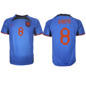 Holandia Cody Gakpo #8 Koszulka Wyjazdowych MŚ 2022 Krótki Rękaw